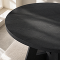 EMOOTTOO 47" Round Dining Table with Cross Pedestal Base