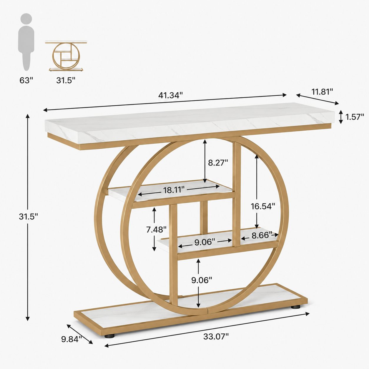 EMOOTTOO 41.3" Console Table