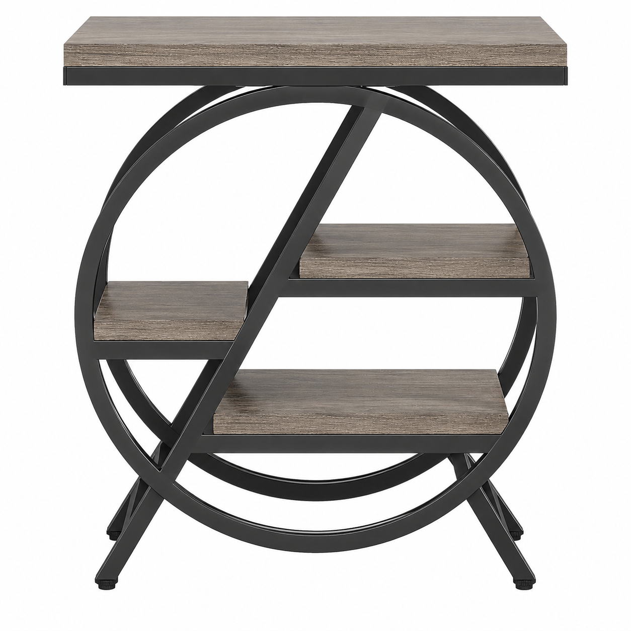 EMOOTTOO 3-Tier Faux Marble End Table