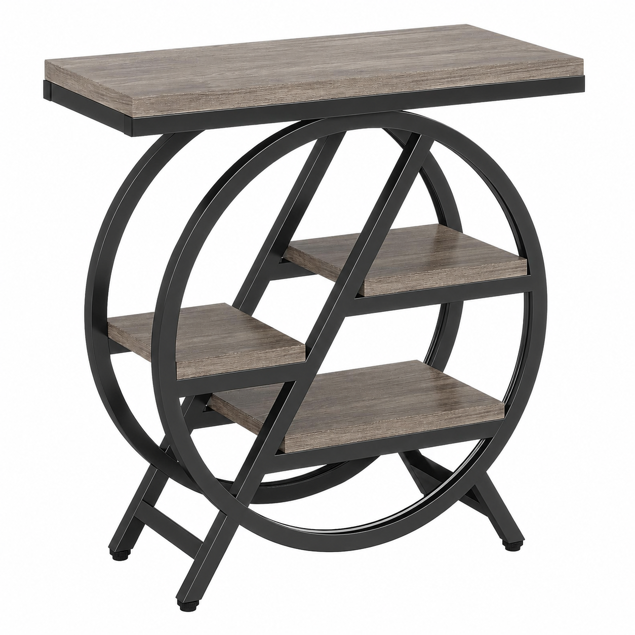 EMOOTTOO 3-Tier Faux Marble End Table