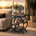 EMOOTTOO 3-Tier Faux Marble End Table