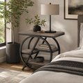 EMOOTTOO 3-Tier Faux Marble End Table