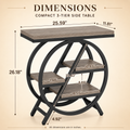 EMOOTTOO 3-Tier Faux Marble End Table