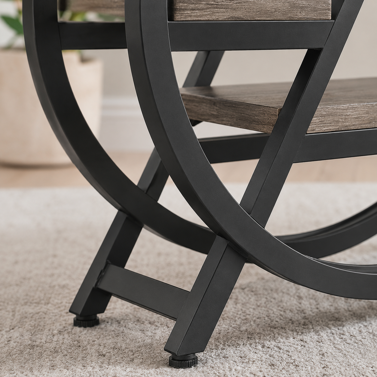 EMOOTTOO 3-Tier Faux Marble End Table