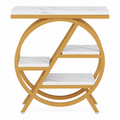 EMOOTTOO 3-Tier Faux Marble End Table