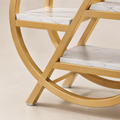 EMOOTTOO 3-Tier Faux Marble End Table