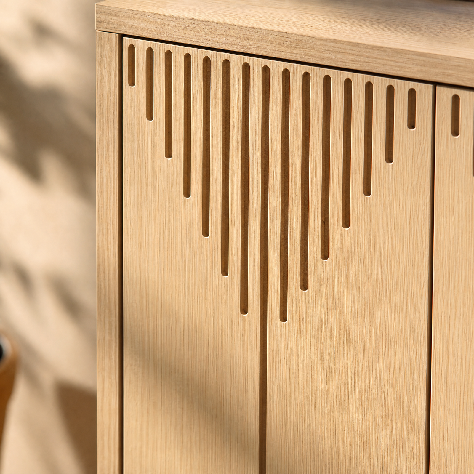 EMOOTTOO 58" Modern Natural Oak Sideboard