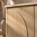 EMOOTTOO 59.4" Modern Oak Sideboard Buffet Cabinet with Storage