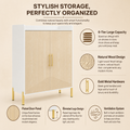 EMOOTTOO 6-Tier Fluted-Door Shoe Cabinet