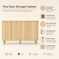 EMOOTTOO 59.4" Modern Oak Sideboard Buffet Cabinet with Storage