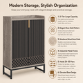 EMOOTTOO Modern 5-Tier Shoe Cabinet with Doors
