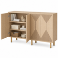 EMOOTTOO 58" Modern Natural Oak Sideboard