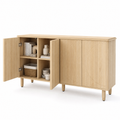 EMOOTTOO 59.4" Modern Oak Sideboard Buffet Cabinet with Storage