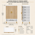 EMOOTTOO 7-Tier Shoe Cabinet with Vertical Slatted Doors