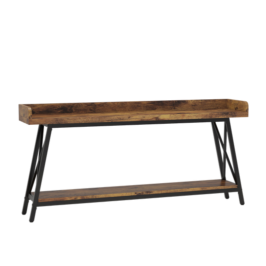 70.9 inch Extra Long Console Table Behind Couch, Rustic Industrial Sofa Table for Living Room, Narrow Entryway Hallway Long
