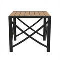 18.9" Black Square Side Heavy-Duty Metal Outdoor Patio End Table - product image 4