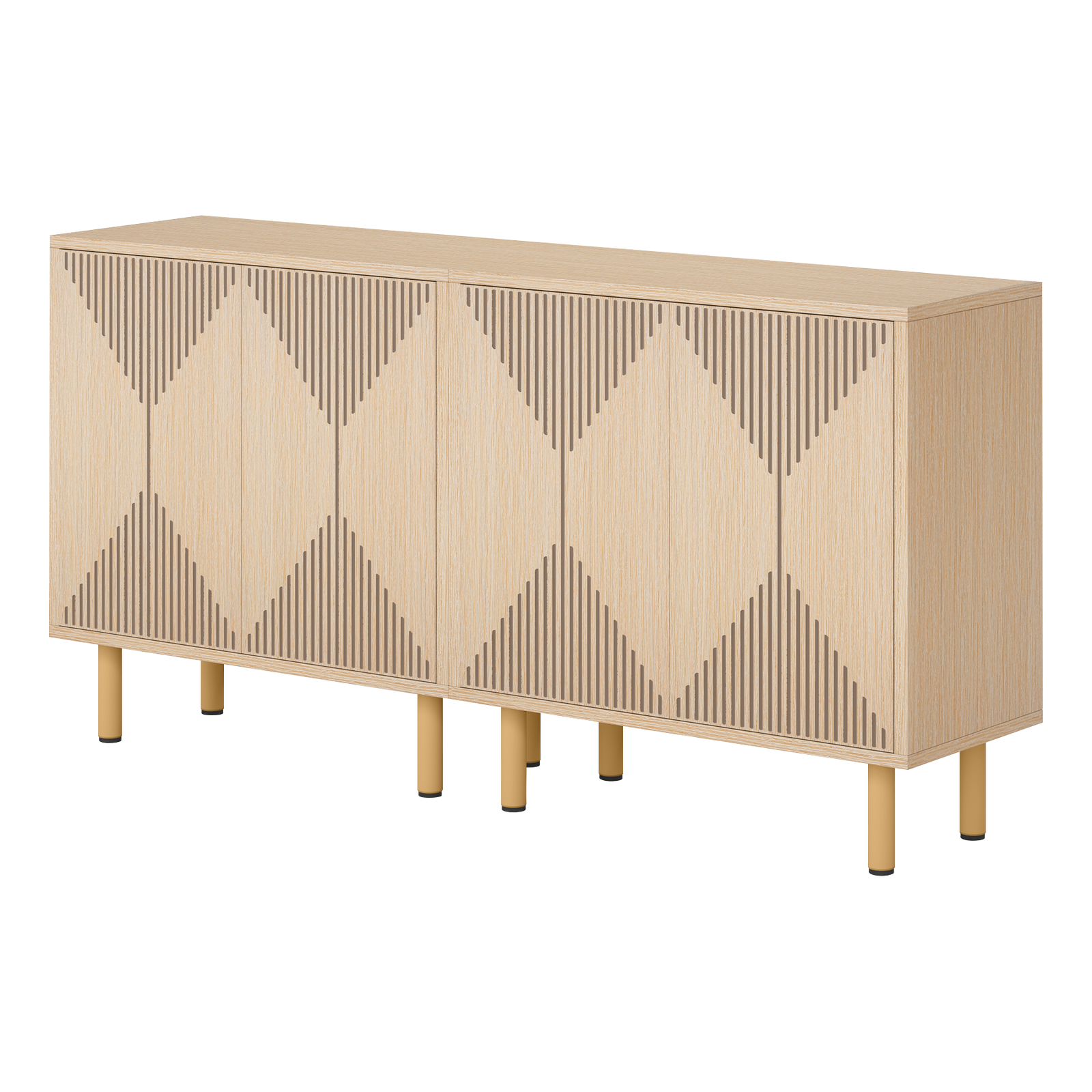 EMOOTTOO 58" Modern Natural Oak Sideboard