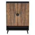 EMOOTTOO 7-Tier Shoe Cabinet with Vertical Slatted Doors