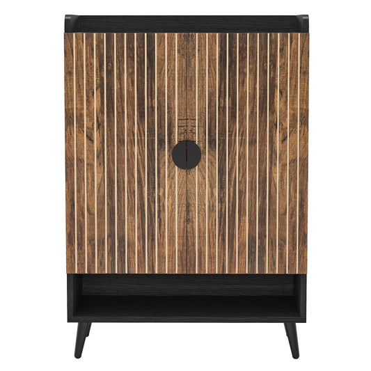 EMOOTTOO 7-Tier Shoe Cabinet with Vertical Slatted Doors