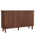 EMOOTTOO 59" Modern Buffet Sideboard Cabinet with Semicircle Pattern Doors