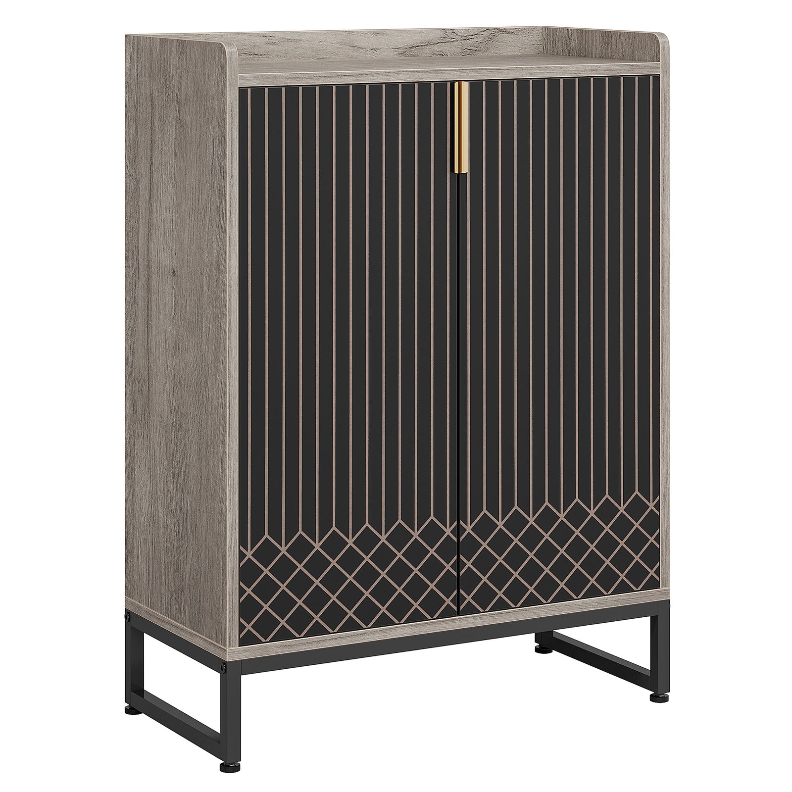 EMOOTTOO Modern 5-Tier Shoe Cabinet with Doors