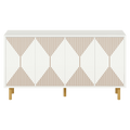 EMOOTTOO 59" Luxury White & Gold Sideboard