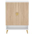 EMOOTTOO 7-Tier Shoe Cabinet with Vertical Slatted Doors