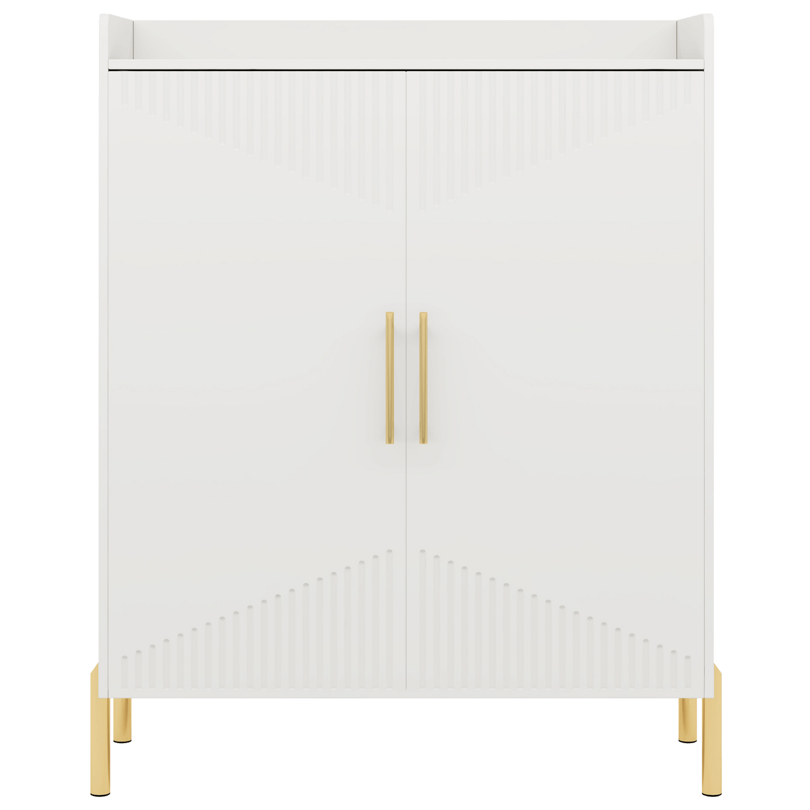 EMOOTTOO 6-Tier Fluted-Door Shoe Cabinet