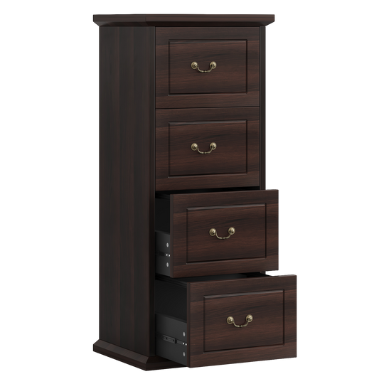51" Vertical File Cabinet with 4 Drawers, Tall Wood Filing Cabinet - product image 2