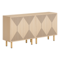 EMOOTTOO 58" Modern Natural Oak Sideboard