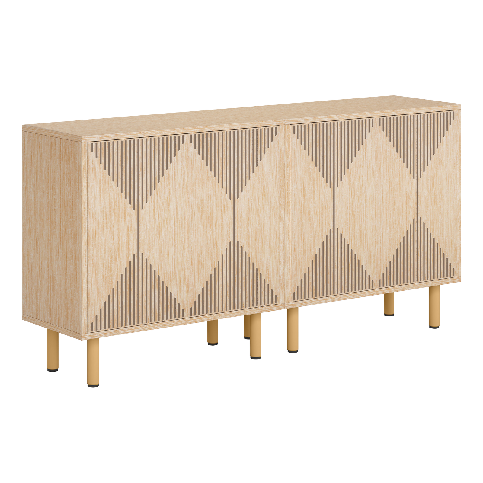 EMOOTTOO 58" Modern Natural Oak Sideboard