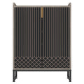 EMOOTTOO Modern 5-Tier Shoe Cabinet with Doors