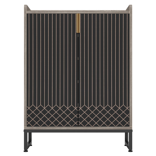 EMOOTTOO Modern 5-Tier Shoe Cabinet with Doors