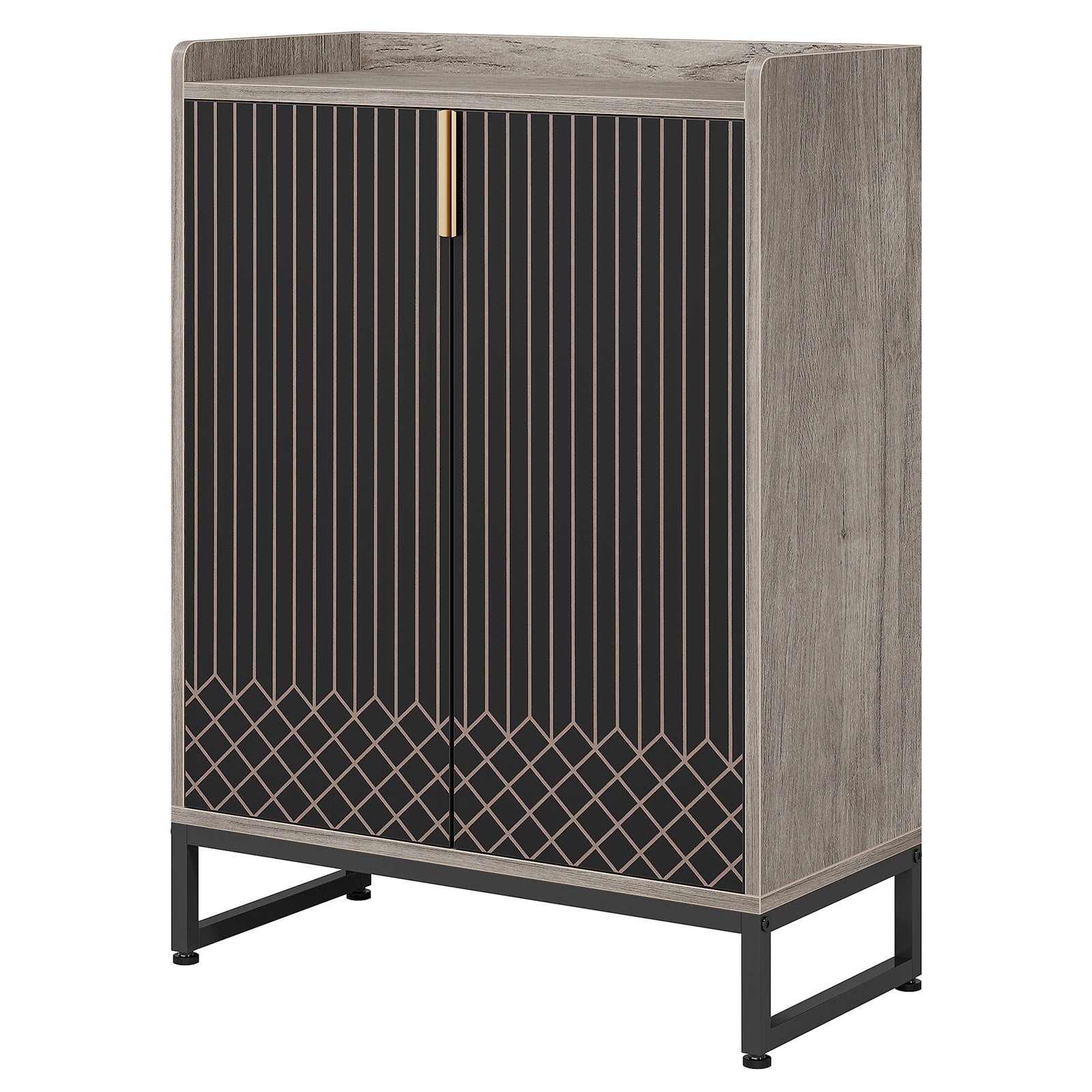 EMOOTTOO Modern 5-Tier Shoe Cabinet with Doors