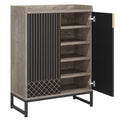 EMOOTTOO Modern 5-Tier Shoe Cabinet with Doors