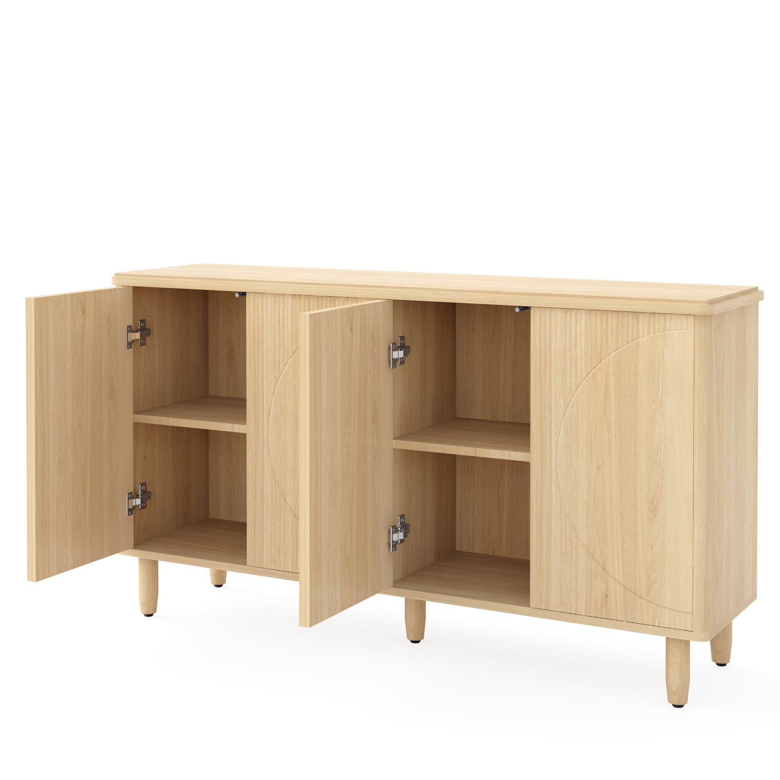 EMOOTTOO 59.4" Modern Oak Sideboard Buffet Cabinet with Storage