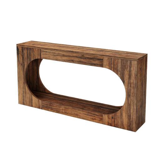 Console Table, 63 Inches Narrow Sofa Entryway Table with 2-Tier Storage Shelf, Hallway Behind Couch Table Accent Table