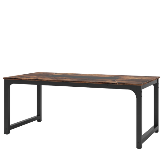 71"x35.4" Dining Table, Industrial Kitchen Table for 6-8 Person, Rectangular Dinner Table for Dining Room Kitchen Living
