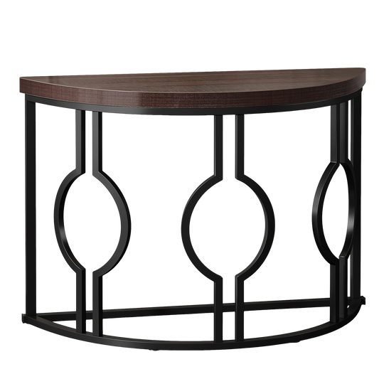 Half Moon Console Table for Entryway, 43 Inch Industrial Semi Circle Sofa Table - product image 2