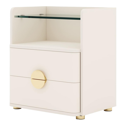 Nightstands, 2-Drawer Modern Night Stand with Open Storage Space, Wood Bed Side Table - product image 2