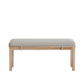 49" All-Weather Aluminum Outdoor Bench, Wood-Look Hand-Painted Texture - product image 2
