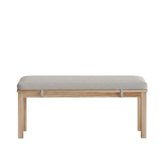 49" All-Weather Aluminum Outdoor Bench, Wood-Look Hand-Painted Texture - product image 2