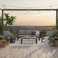 5-Piece Aluminum Outdoor Conversation Set, 7-Seat Patio Furniture Suite - product image 9