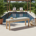 49" All-Weather Aluminum Outdoor Bench, Wood-Look Hand-Painted Texture - product image 5